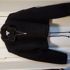 Topshop cropped 1/4 zip cardigan
